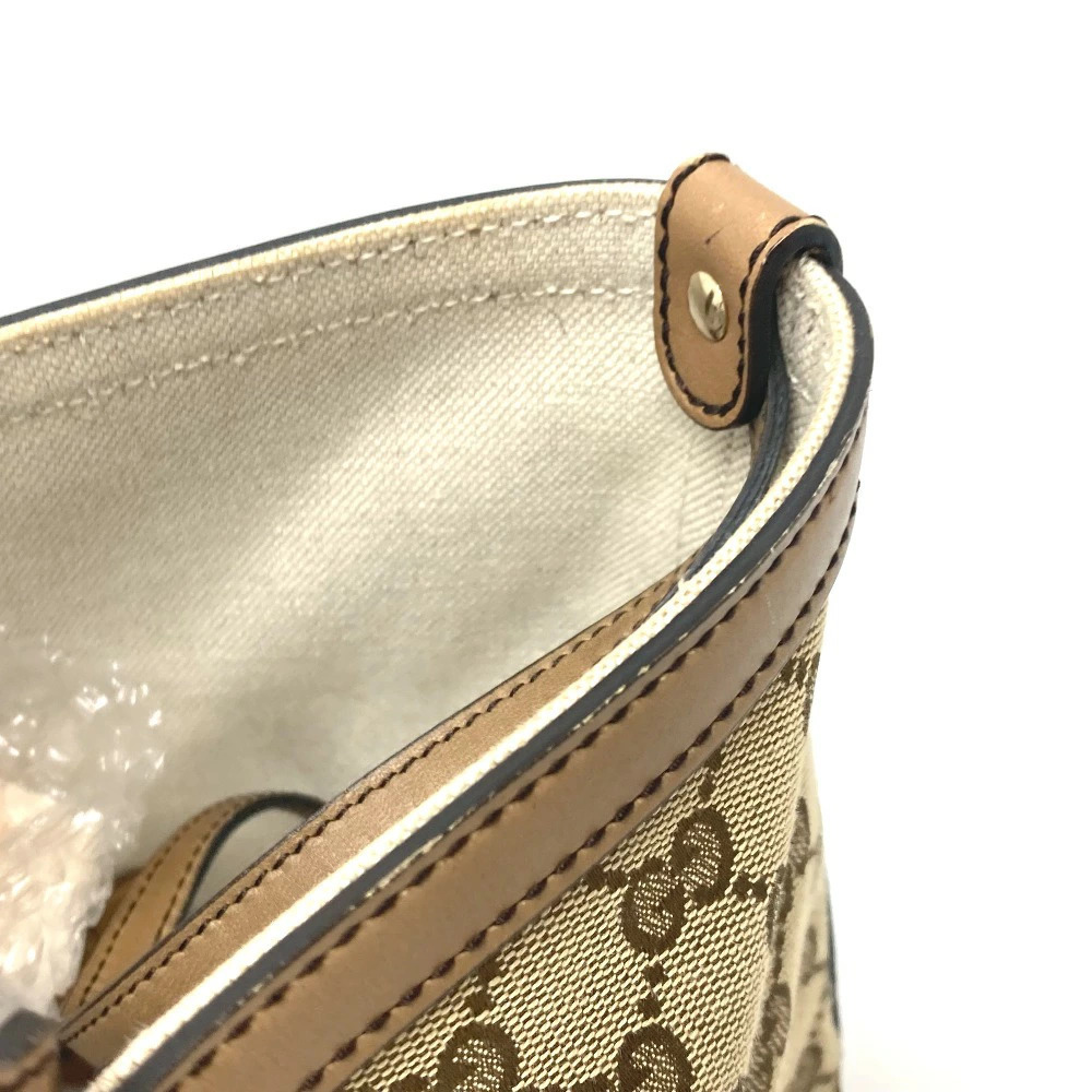 Gucci Beige Tote Bag Clutch GG Canvas - Picture 9 of 15
